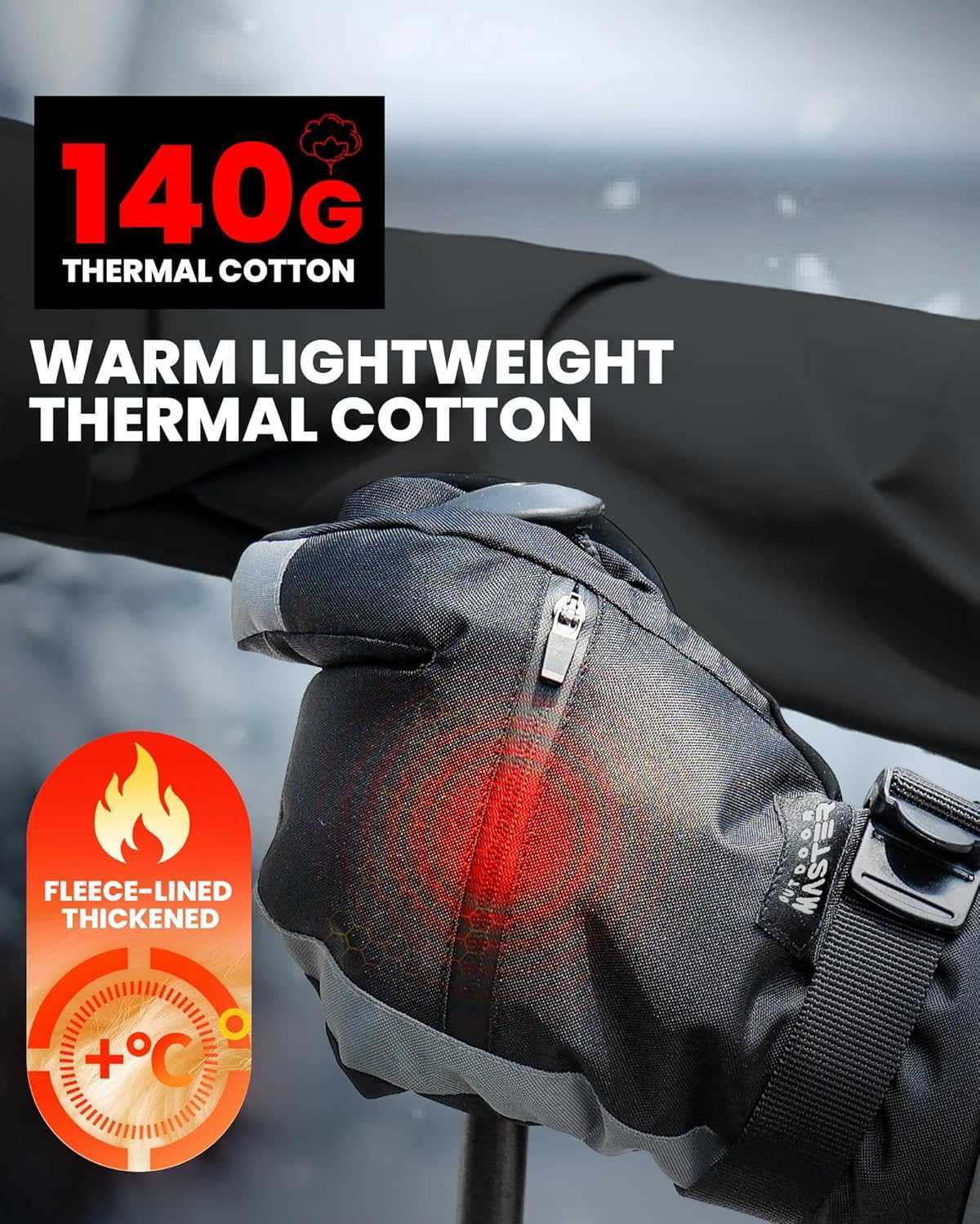 3Finger Ski Gloves for Women Men Waterproof Windproof Ski Mittens Winter Warm Snowboarding Gloves with DoublePocket Z251017