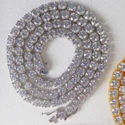 Pendant Necklaces Fashion Jewelry Hip Hop Necklace Pass Diamoster 5mm Vvs Moissanite Iced Out Tennis Chain for Men Women H241224