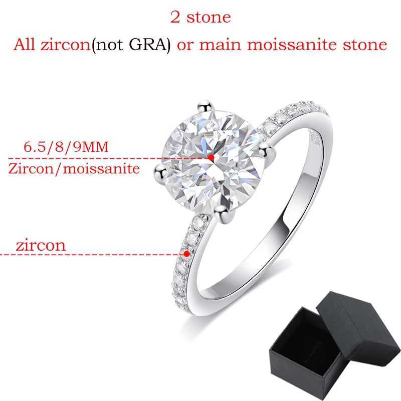 Smyoue 13CT D Color Moissanite Ring for Women 925 Sterling Silver Sparkling Lab Diamond Promise Band Valentines Day GiftW251017