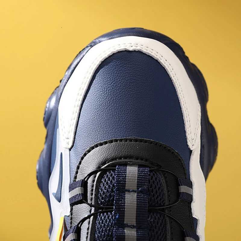 New Childrens Leather Casual Shoes For Boy Girls Outdoor Running Sneakers Breathable Mesh Kids School Walking Sport Non SlipT251017