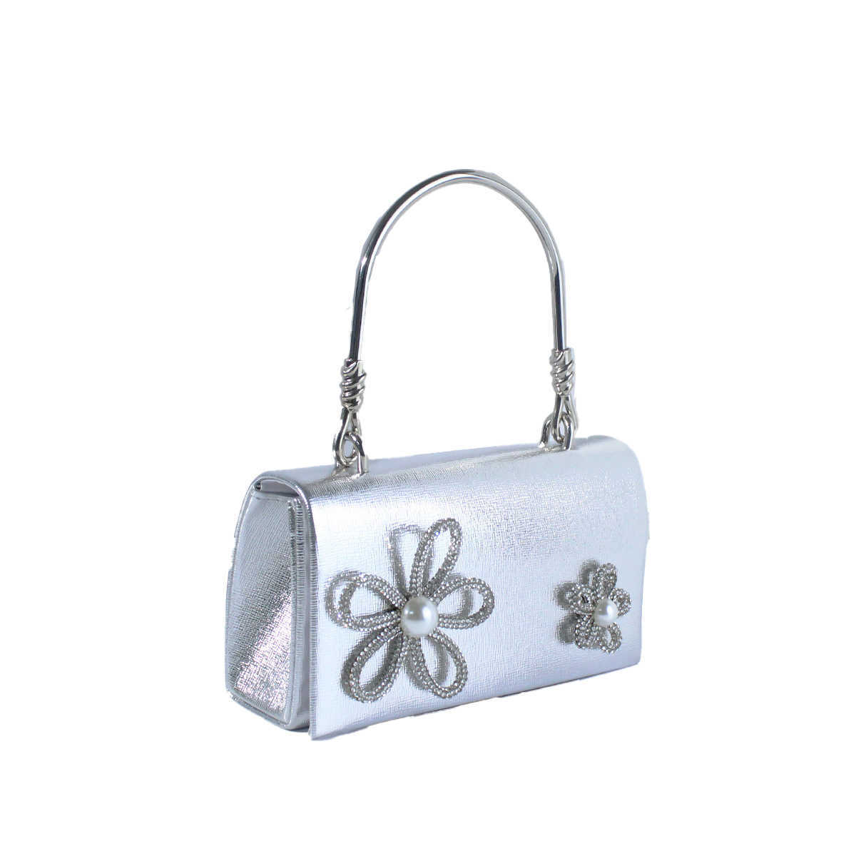 New High-End Rhinestone Flower Evening Bag Handbag Exquisite Versatile Crossbody Dress Bag Wedding Bag Small Square Bag