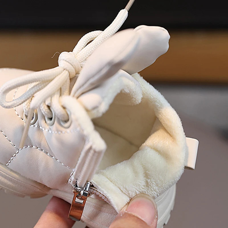 Winter Baby Snow Boots with Rabbit Ears Fluffy Cozy Velvet Little Girl Shoes Nonslip Lovely Bunny Toddler Short Boot I08028 251015