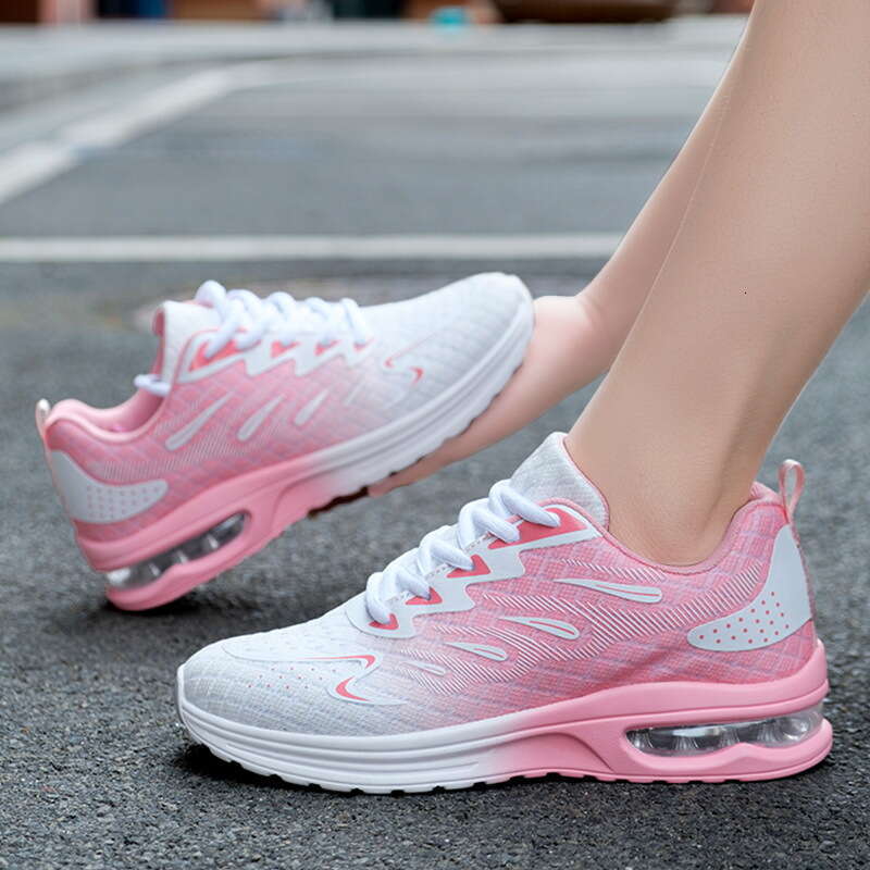 slides designer women Spring Summer Mesh Outdoor Breathable Casual Student Sports Women Air Cushion Running Jogging Shoes Plus Size