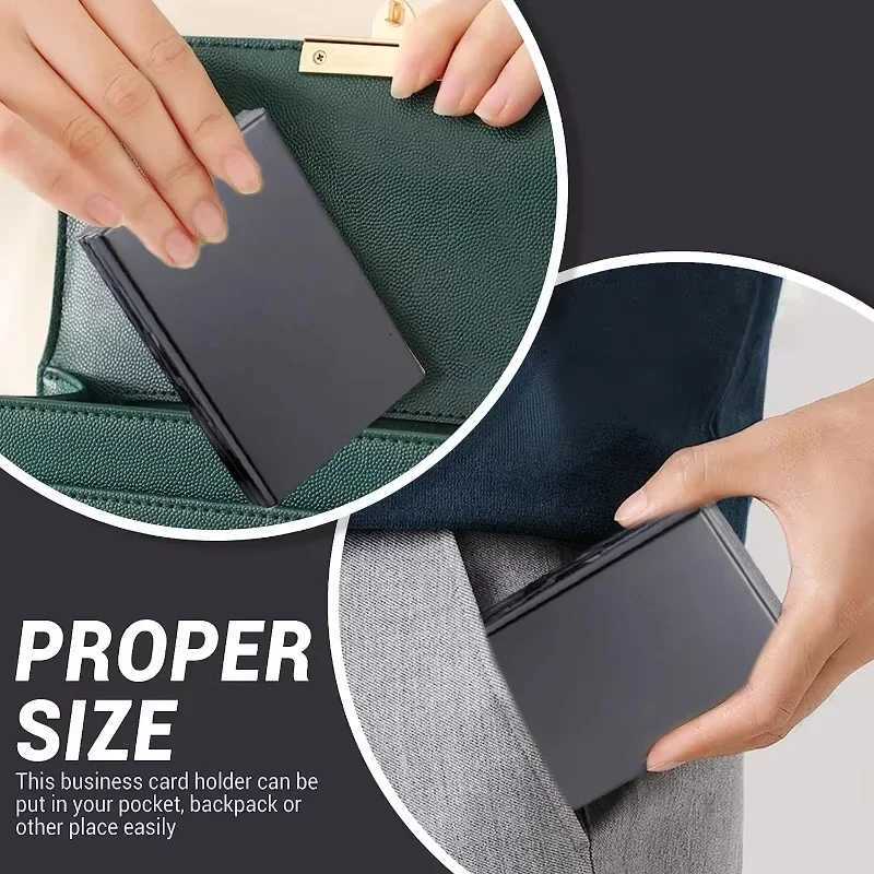 1PC Business Card Holder RFID Credit Card Holder Stainless Steel ID Card Case Slim Metal WalletW251017