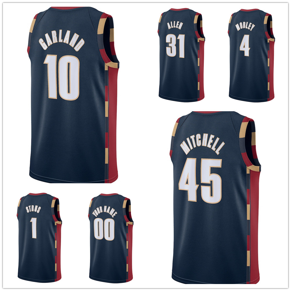 Men's XS-6XL Basketball Jerseys 45 Mitchell Evan 4 Mobley Larry 22 Nance Jr. Jarrett 31 Allen Lonzo 2 Ball Darius 10 Garland De'Andre 12 Hunter Max 1 Strus 23 James Printed
