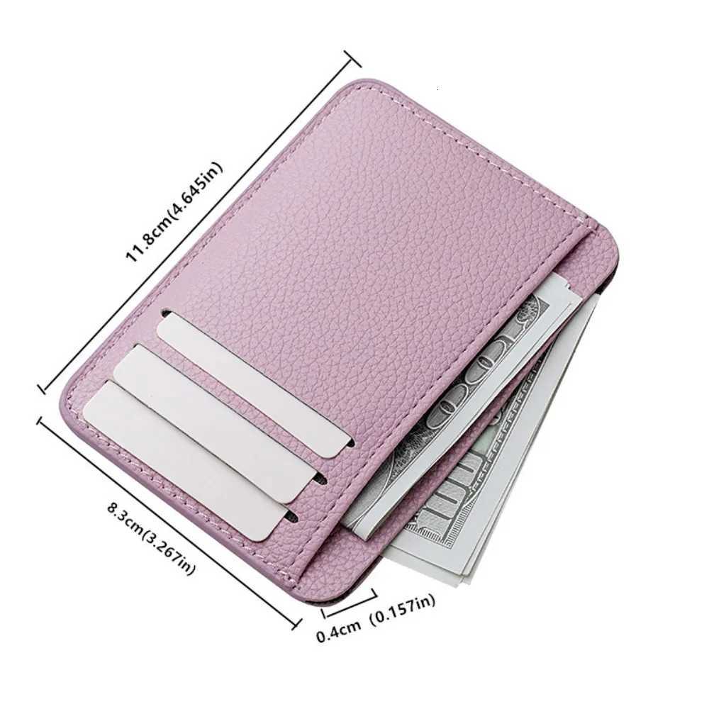 Portable PU Leather Card Holder 6 Slots Solid Color Credit Card Holder Lightweight Minimalist Card Case Men Card HolderW251017