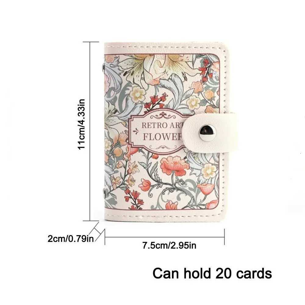 Creative 20 Card Pockets PU Leather Mini Wallets RFID Blocking ID Card Holder Laminated Concealed Pullout Business Card CaseW251017