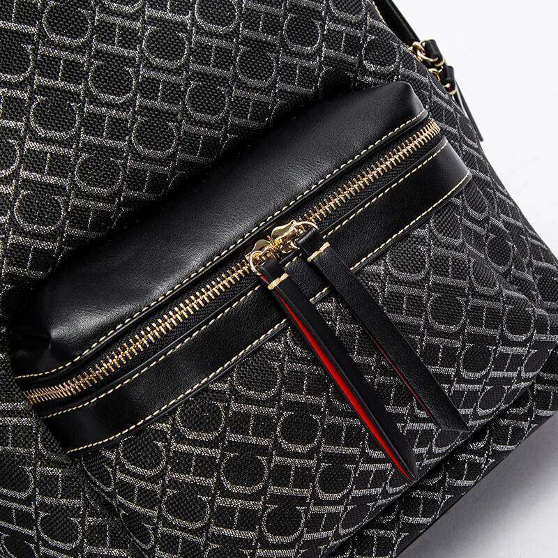 HC Brand 2024 Spring Commuter Campus Men's and Women's Jacquard Silk Screen Backpack