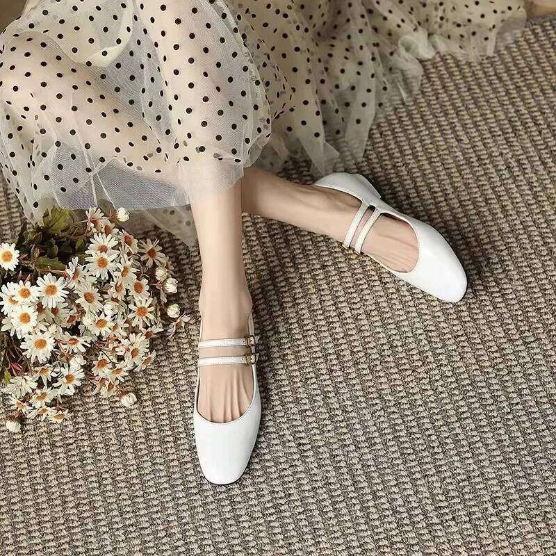 Retro Flat Mary Jane Ballet for Women Low Heeled Single Shoes Loafer Female Zapatos De Mujer 2023