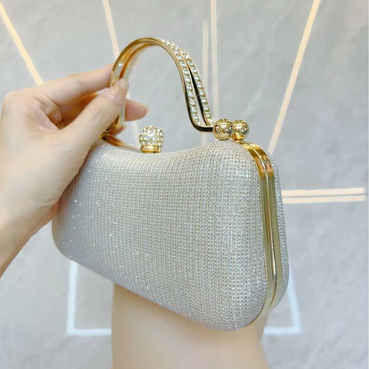 This Small Square Womens Bag Is A Shiny Clutch Perfect For Matching With Dresses At Dinner Weddings Banquets And Parties Z251017