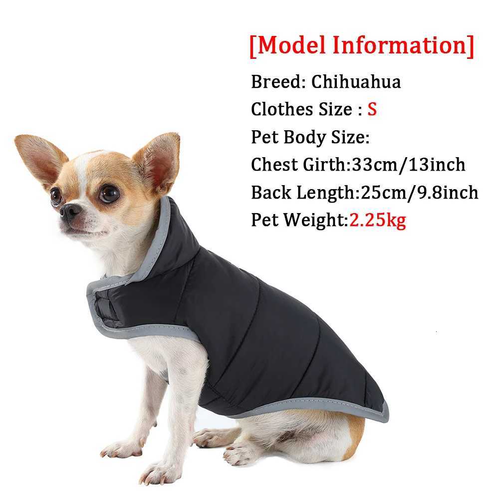 Reflective Pet Clothing Winter Reversible Fleece Dog Apparel For Small Medium Dogs Cats Waterproof Puppy Jacket Coat ChihuahuaW251017