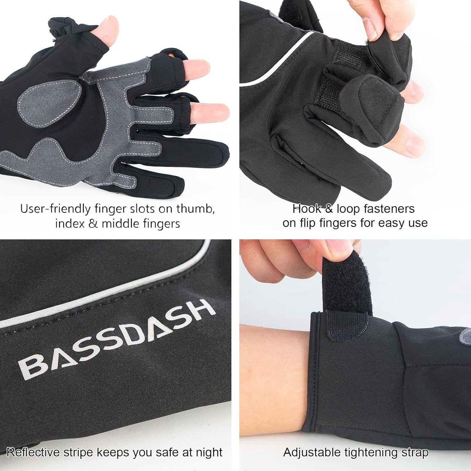 WintePro Insulated Fishing Gloves Water Repellent with Fleece Lining Cold Weather Winter Gloves for Men Women Ice Fishing Hunting Photography Hiking Z