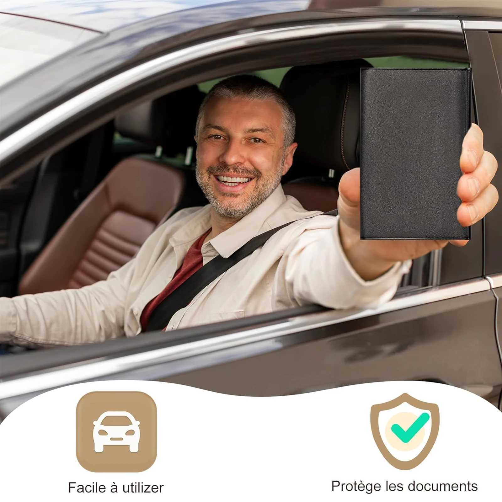 12PCS Wallets 3 Volets with Drivers License Covers and Drivers License Holder PVC Smooth Touch Material Protects VehicleW251017