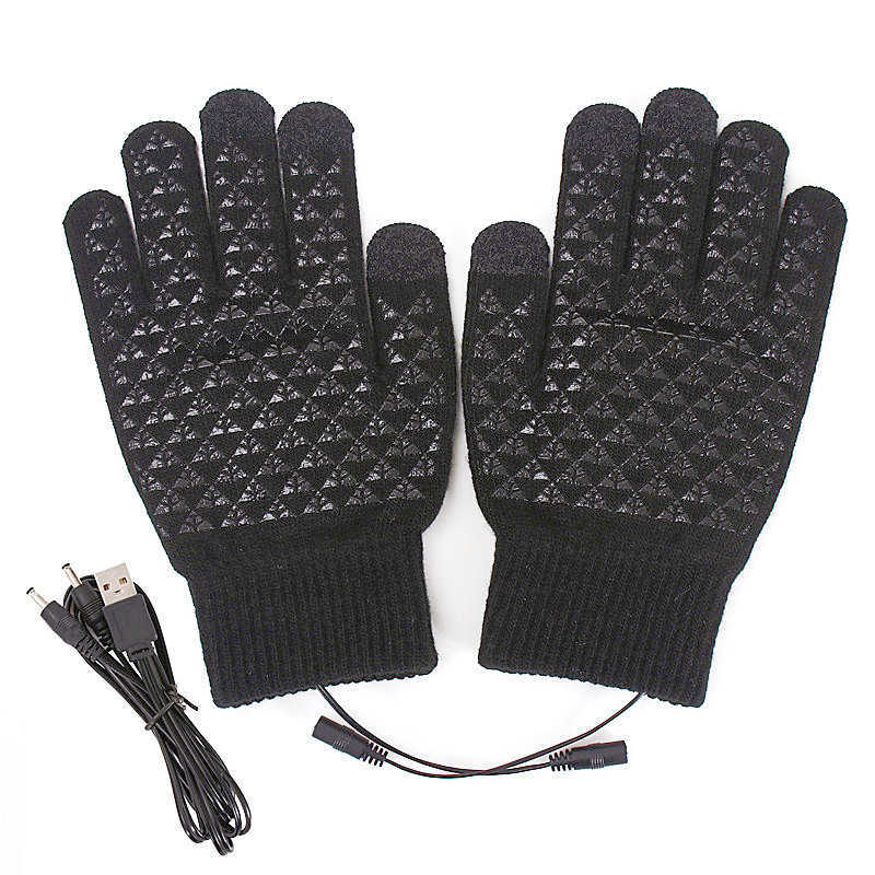 Winter Usb Heating Gloves Electric Doublesided Heating Gloves Warm Touchscreen Office Outdoor Skiing Antislip H251017