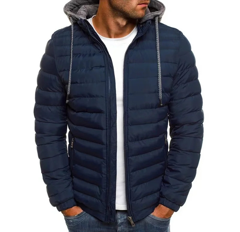 Autumn And Winter Male Loose Overcoat Clothing Outdoor Casual Sportswear Fashion Streetwear Style Hooded Warm Zipper Jacket 251017