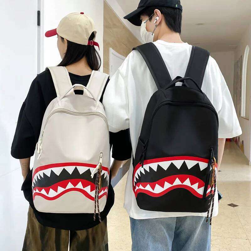 Men's Tactical Backpack: Shark-Mouth Opening Travel Rucksack | Water-Resistant Student Daypack for Outdoor Hiking & College