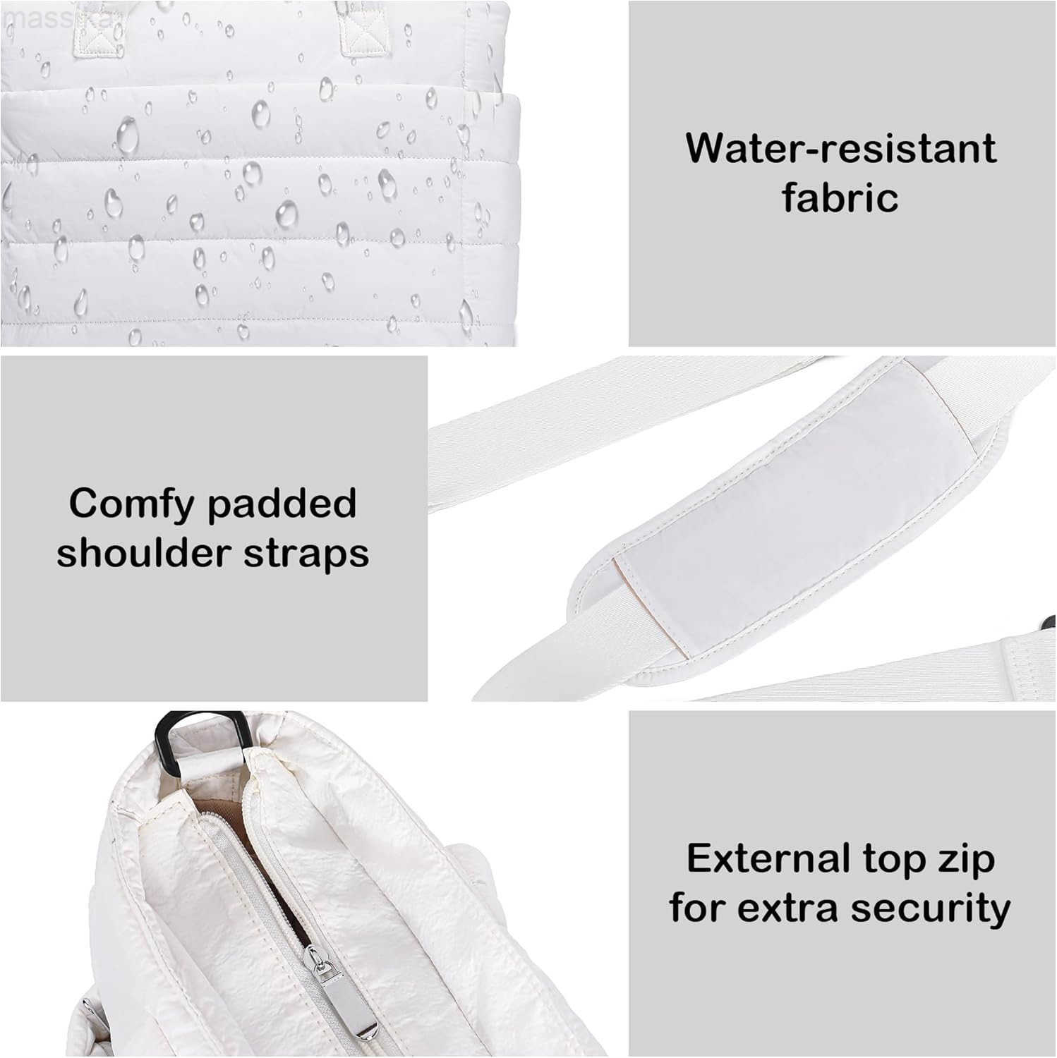 Puffy Tote Bag for Women Quilted Work Bag Nurse Bags Womens Handbags for Travel M251017