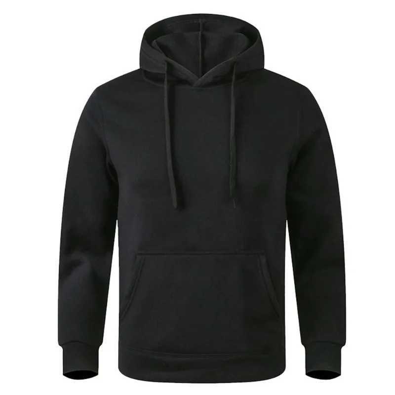 Trendy Versatile Hoodie Mens Solid Color Autumn and Winter Hotselling Simple and Comfortable Unisex Sweatshirts Daily Coat Z251017