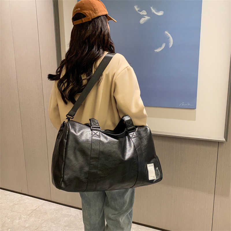 Short Trip Bag for Men and Women, Large Capacity Bag, Trendy Brand, Lightweight Handheld Crossbody Luggage Bag, Business Trip Travel Storage Bag 25041