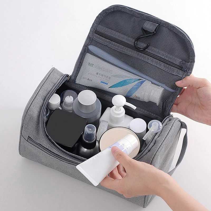 1pcs Makeup bag trip portable waterproof hook wash bag mens makeup bag portable travel storage finishing bag Cosmetic Bag W251017
