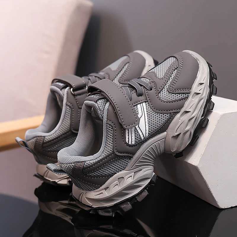 Children Pink Leather Flat Student Walking Shoes Nonslip Girl Lightweight Sports Tennis Footwear Sneaker Boys Casual ShoesT251017