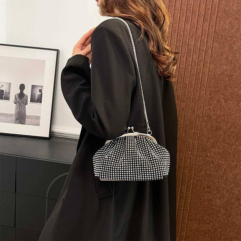 Women Evening Clutch Bag Fashion Rhinestones Evening Bags Stylish Crossbody Bag Sparkly Top Handle Purse Wedding Party Bag Z251017