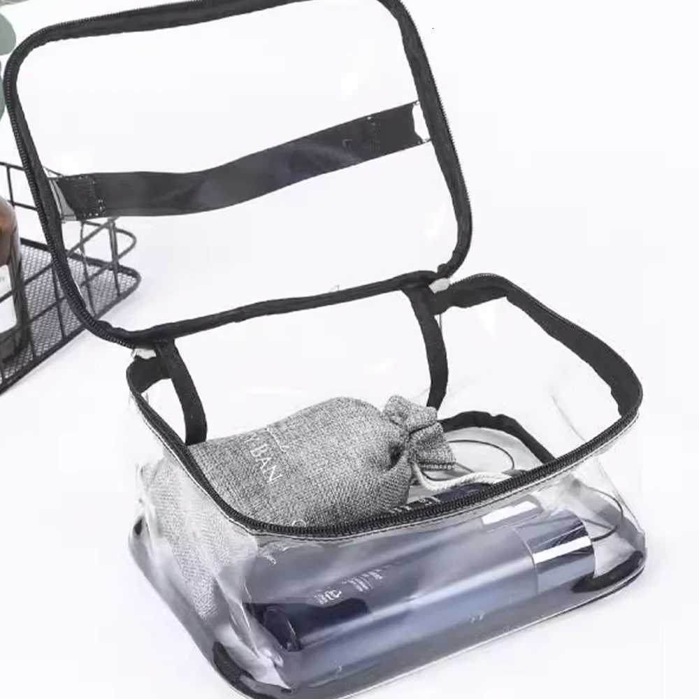 Handheld Plastic Transparent Cosmetic Bag Toy Storage Bag Large Capacity Puzzle Block Organizer PVC Storage Bags Outdoor Travel W251017