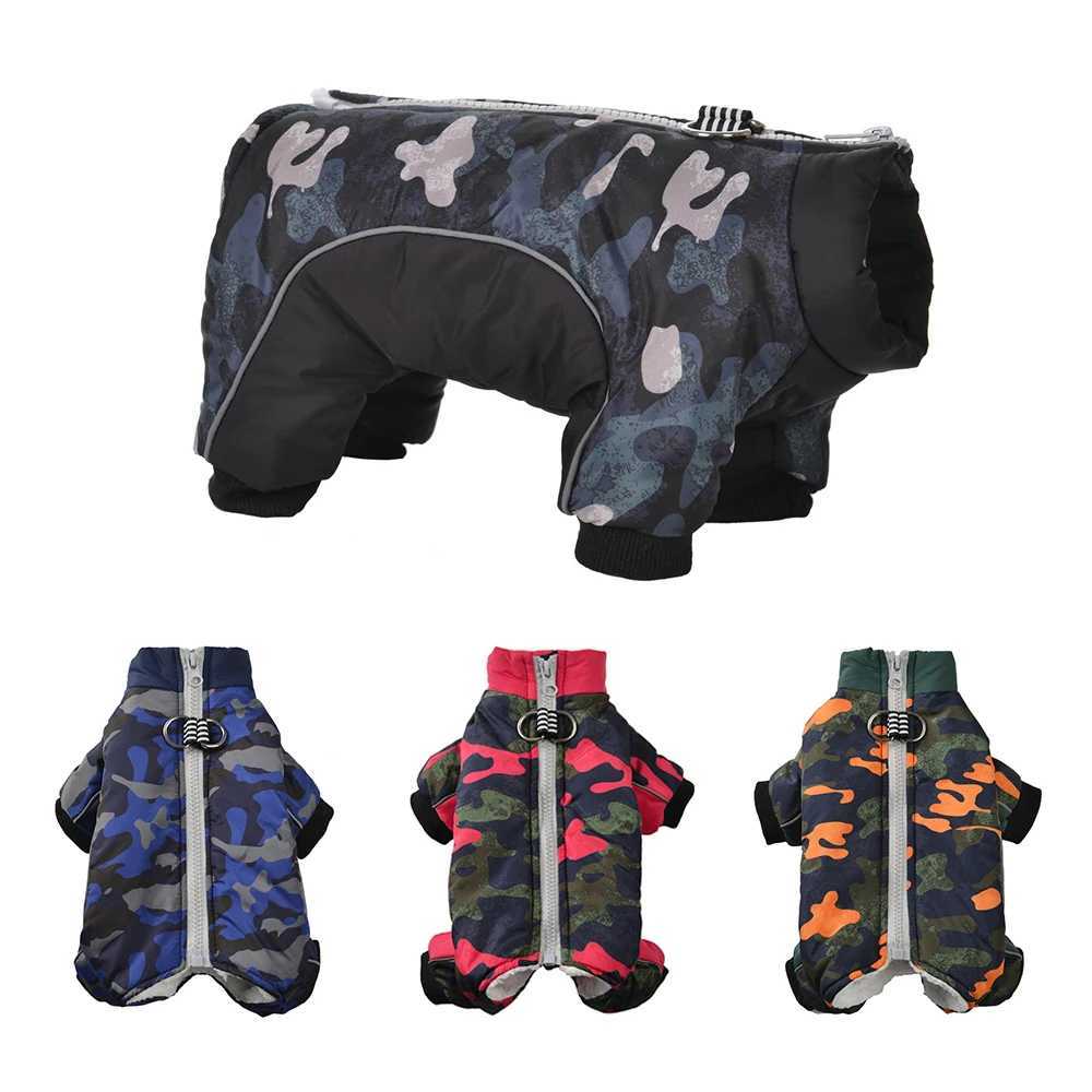 Winter Pet Clothes Warm Fleece Jacket Coat For Small Dogs Cats Waterproof Cozy Camouflage Puppy With DRing Chihuahua OverallsW251017