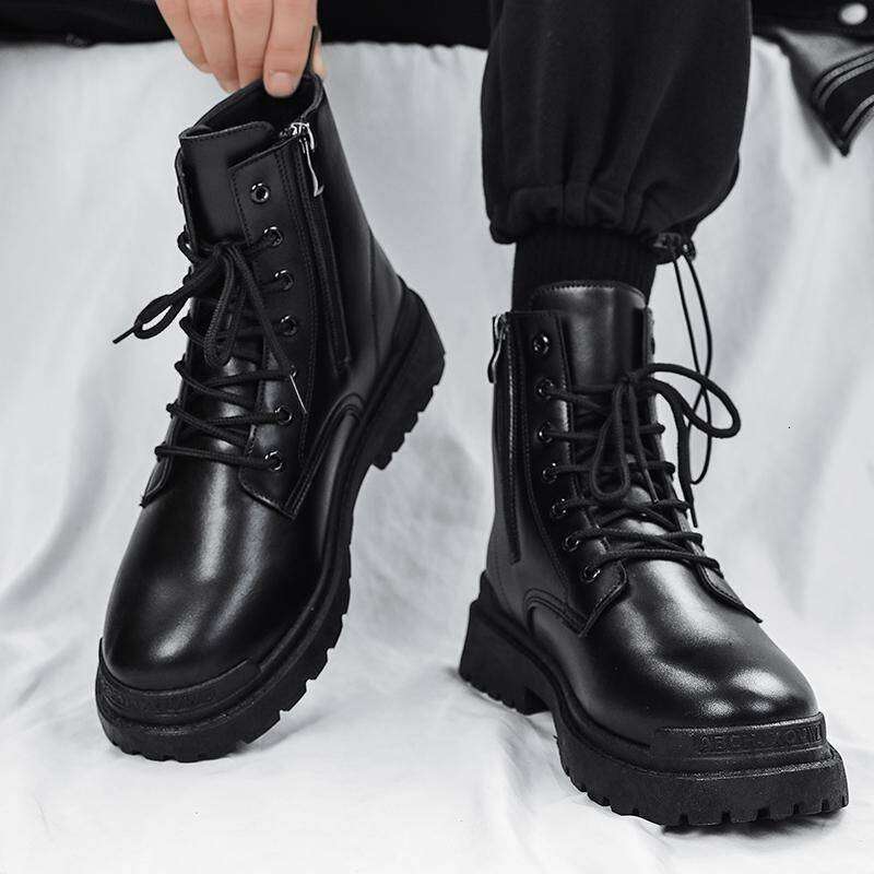 Fashionable British Style Motorcycle Boots For Men