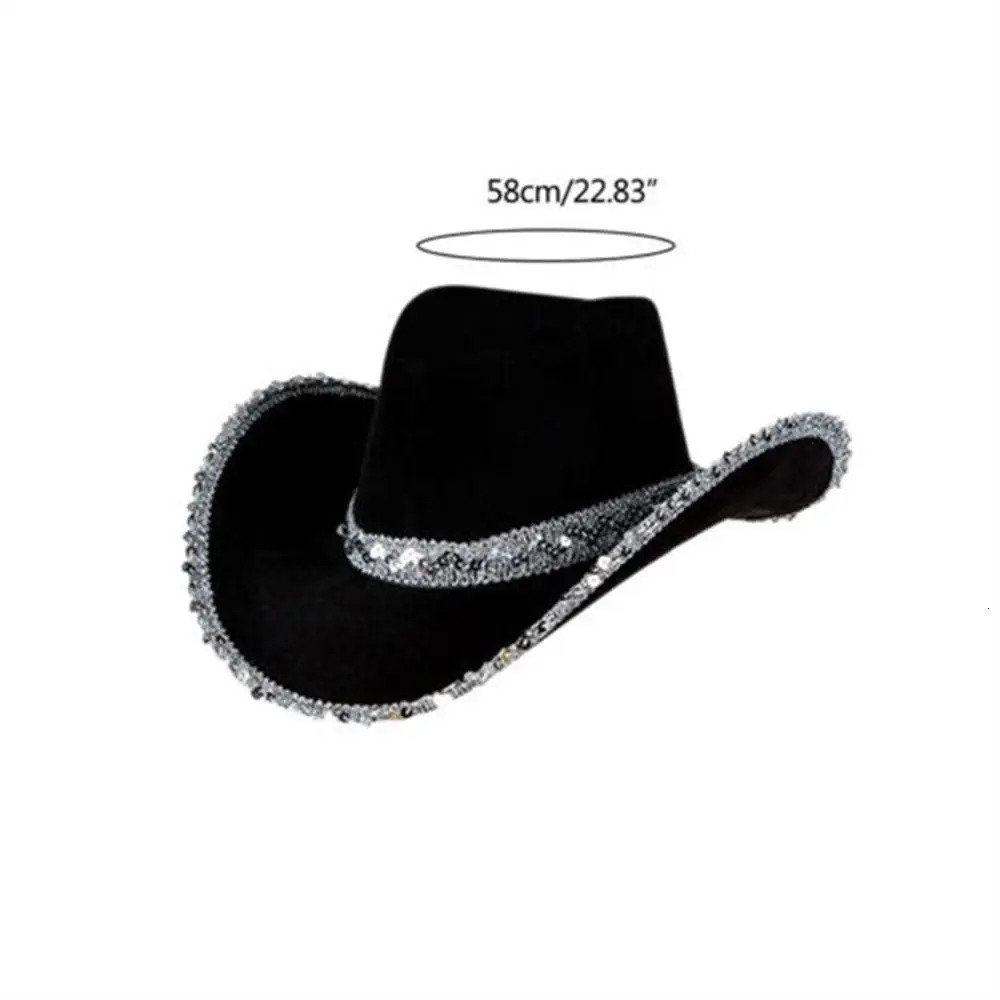 Women Funny Cowboy Accessory Performance Costume Party Cowboy Hat Sequin Cowgirl Hats Cowgirl Hat Bachelorette Party Hat 251015