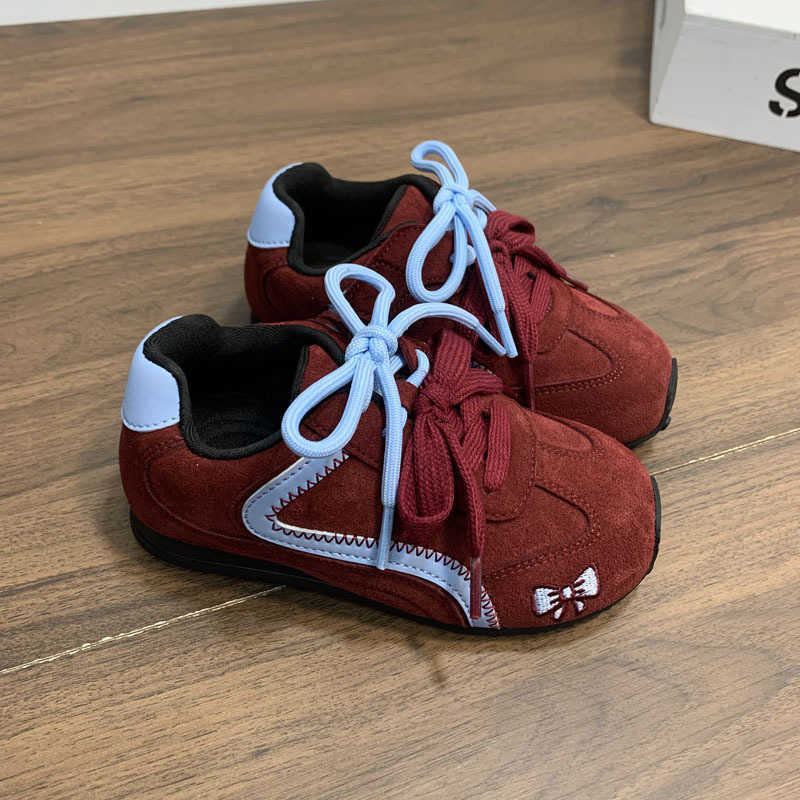 Suede Soft Leather Loafers Soft Sole Comfortable German Training Forrest Gump Shoes 2025 Autumn Childrens Sports Shoes Boys and Girls Sneakers W251017