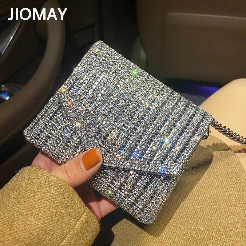 JIOMAY Mini Designe Bag for Women Purses and Handbags Bling Rhinestone Clutch Shoulder Bags Girls Chain Crossbody Bag Wholesale Z251017