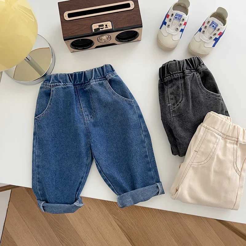 15 Years Autumn Kids Jeans Casual Solid Baby Boys Denim Pants Soft Girls Fashion TrousersT251017