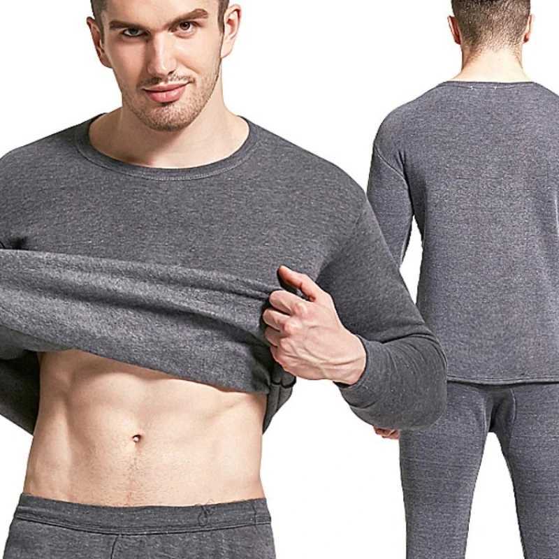 Winter Thermal Underwear Long Johns Mens Keep Warm Tops Pants Set Thick Clothes Comfortable Thermo Underwear Sets H251017