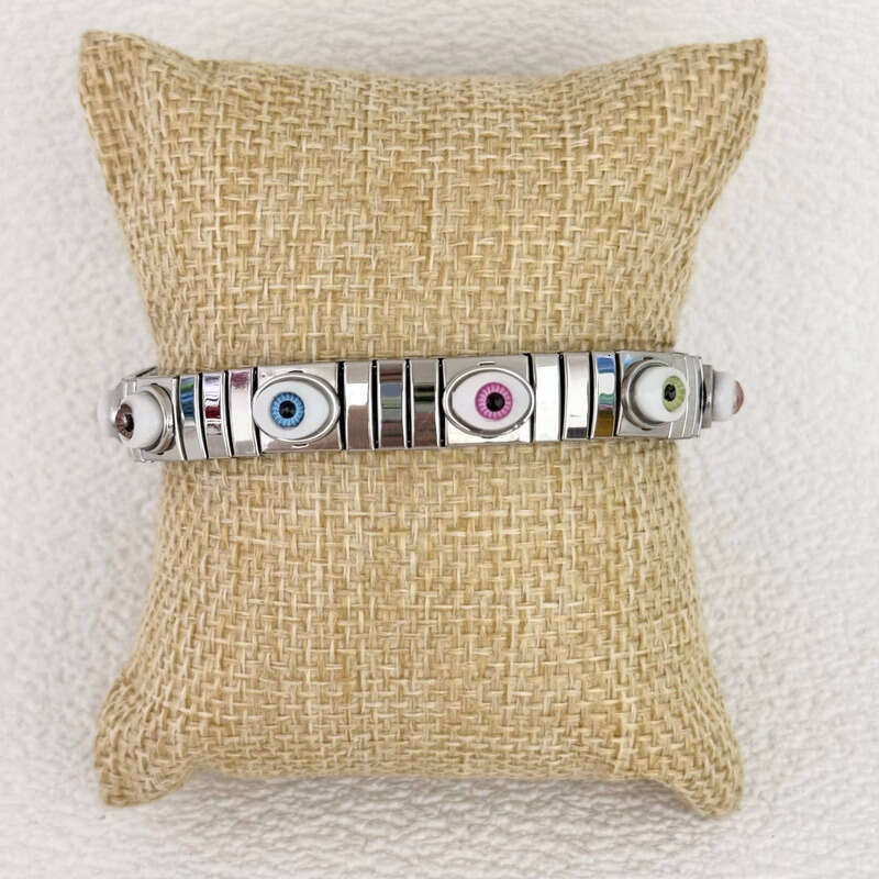 New Colorful Eye Gold-Plated sterling silver Elastic Daily Set Fashion Bracelet Top Design