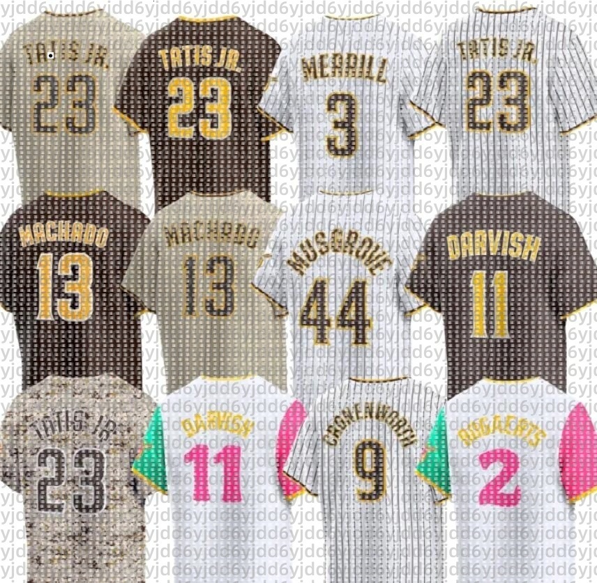 MLB Padres Baseball Jersey Fernando Tatis Jr. Manny Machado Yu Darvish Xander Bogaerts Dylan Cease Eguy Rosario Joe Musgrove Gonzalez Gavin Sheets Jackson Merrill