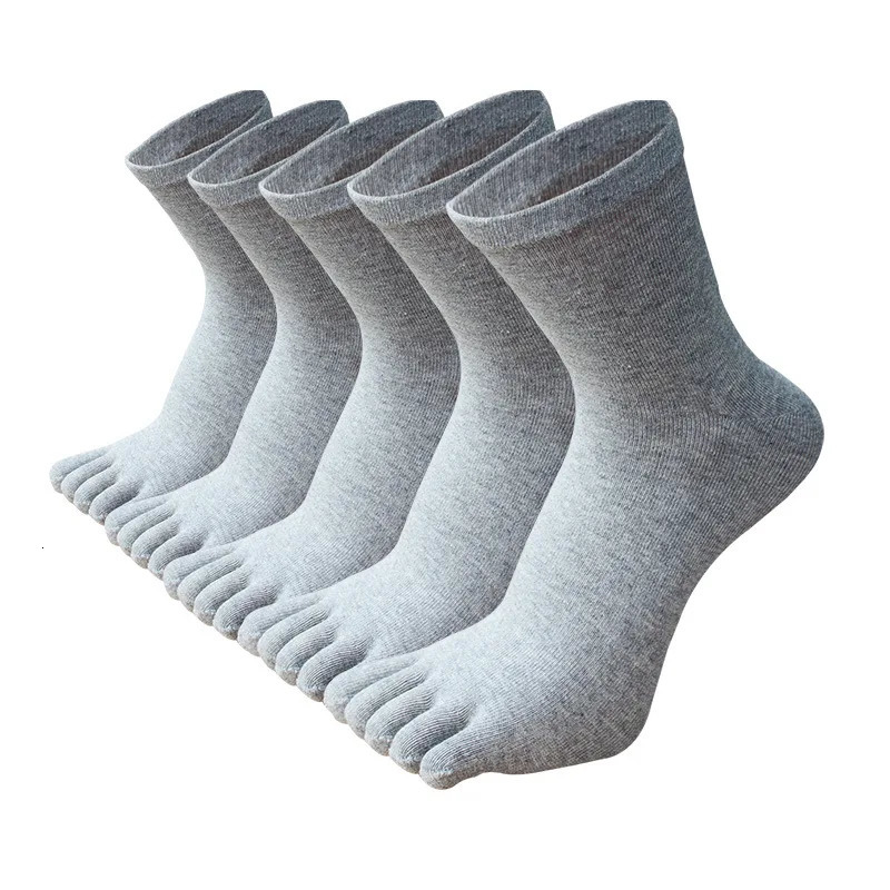 3 Pairs Plus Size Men Socks Autumn Winter Toe Socks High Quality Cotton Five Finger Socks Middle Tube Casual 251017