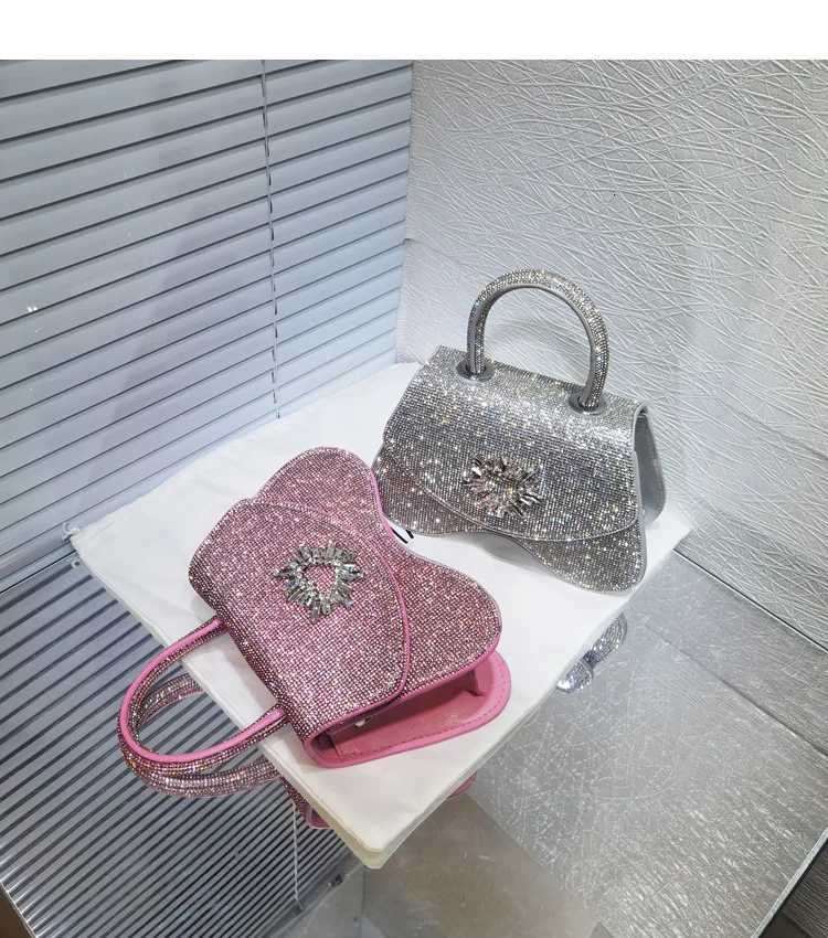 Fashion Bling Square Bag Glitter Shiny Rhinestones Diamond Evening Bag Womens Handbag Wedding Party Clutch Purse Messenger Bag Z251017