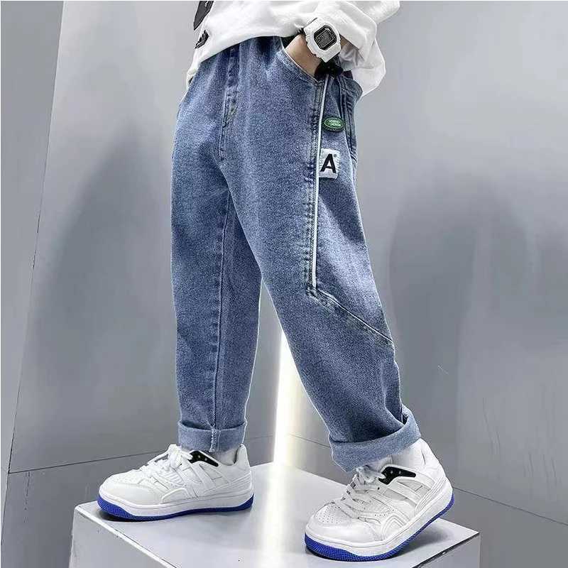 Spring Boys Casual Jeans Pant Korean Fashion Straight Leg Pants Kids Pants Autumn Children Trousers 312 Yrs Toddler Boys PantsT251017