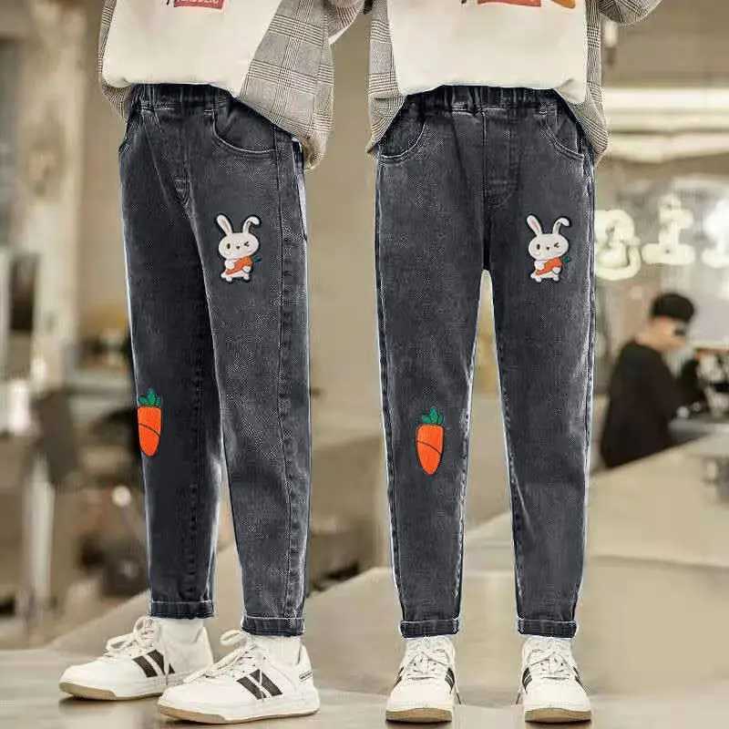 Girls Jeans Spring and Autumn New Style Girls Pants Large Childrens Casual and Loose Baby 46 8 10 12 Ages Jeans for GirlsT251017