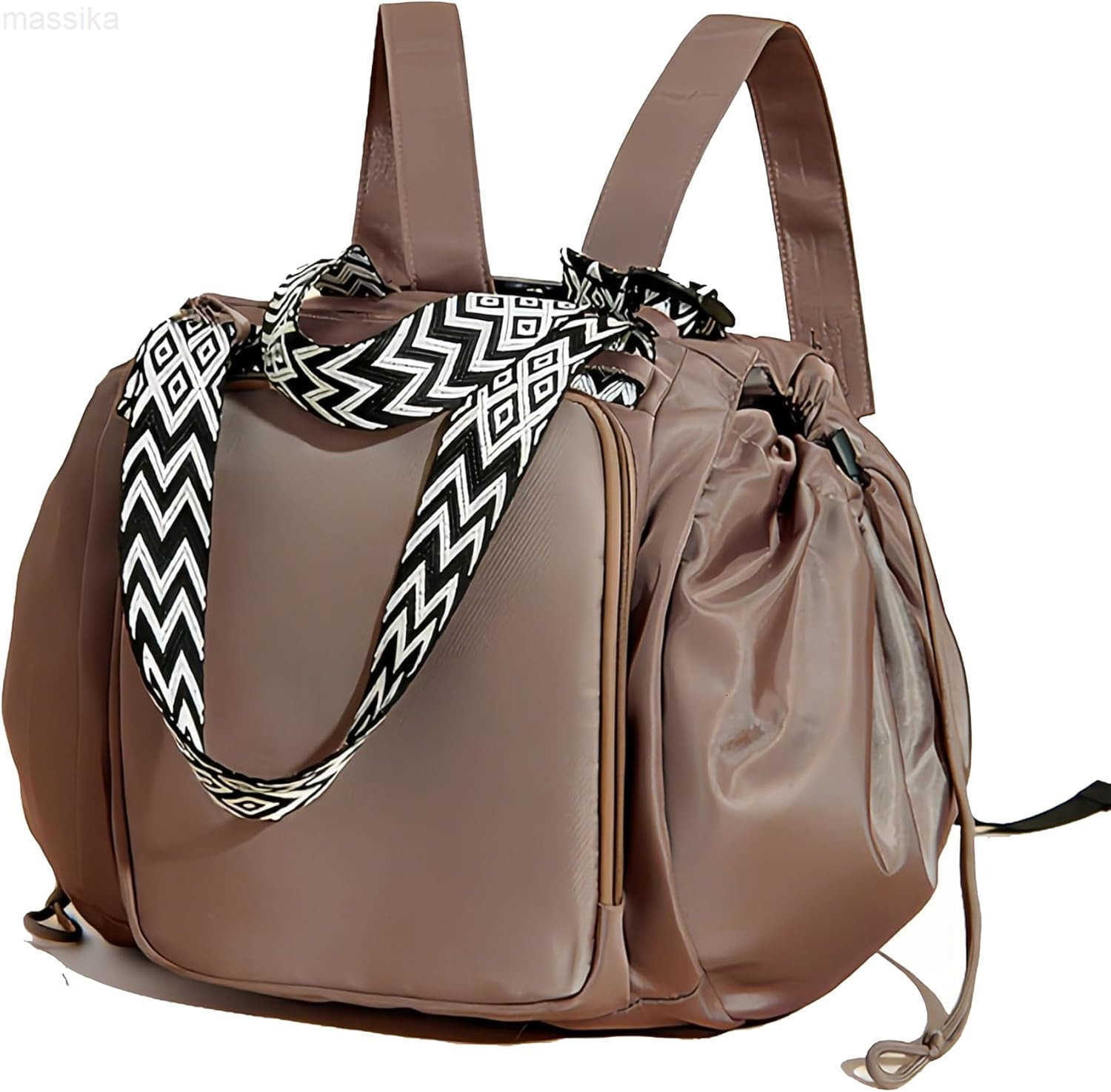 Tote Bag Large Capacity Versatile Nylon Lightweight Backpack with 15 Pockets for Car Travel M251017