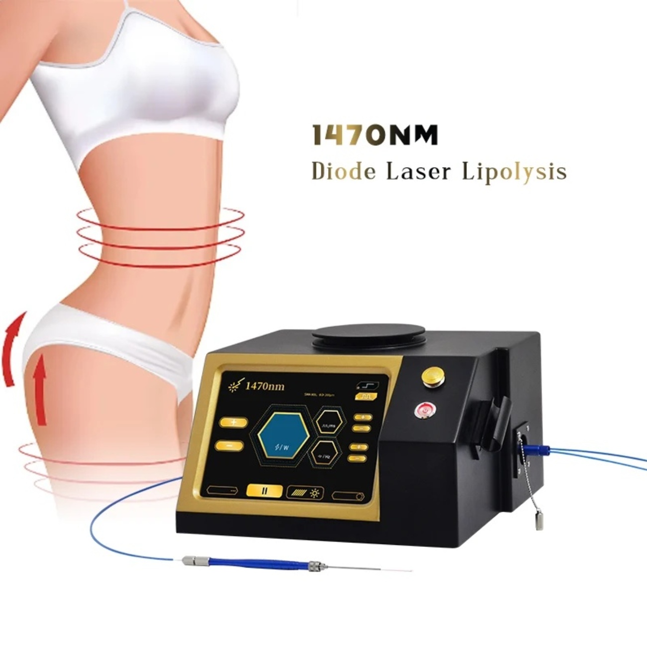 1470NM Diode Laser Capillary Removal Machine High Power Lipolysis Blood Vessel Removal Pink Spider Vein Treatment Fungi