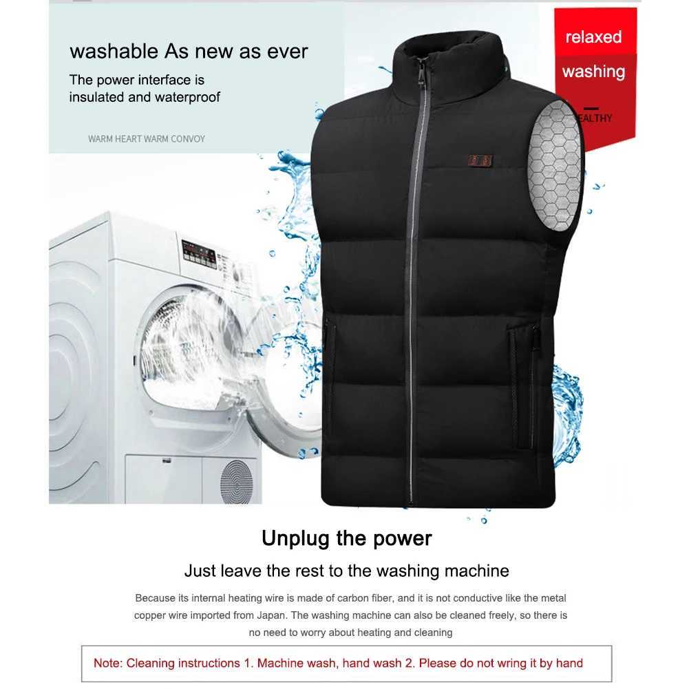 7111315 Areas Heated Jacket for Men Women Thermal Coat Intelligent USB Electric Heating Vest Winter Skiing Warm Heated Vest H251017