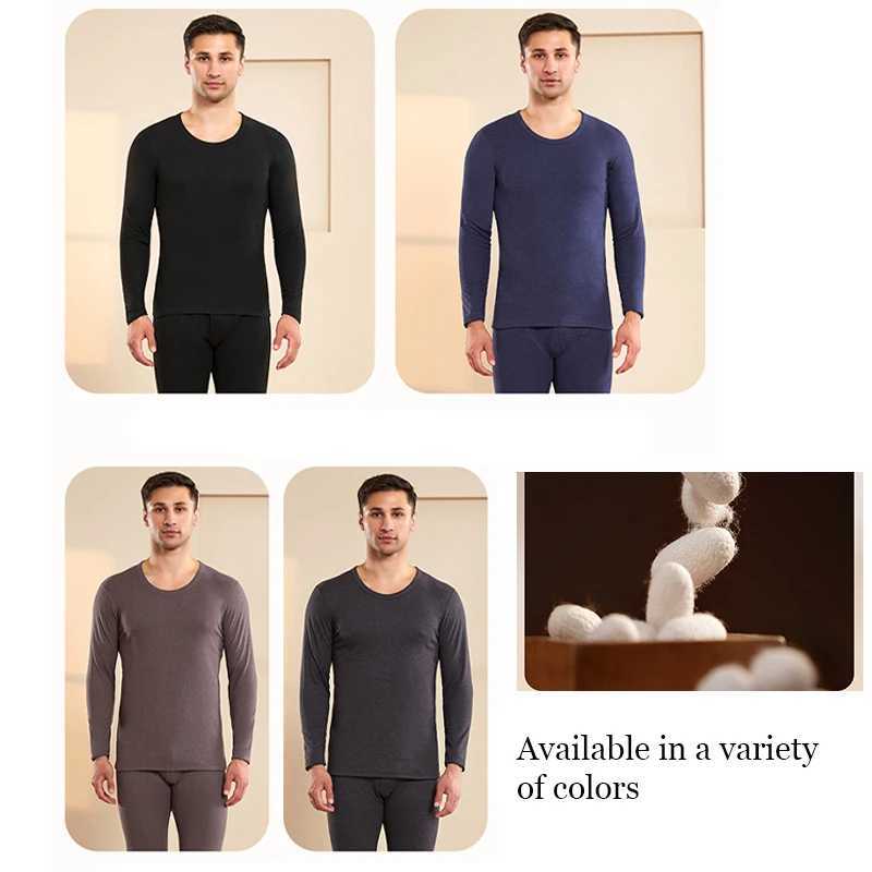 Plus Size Thermal Underwear Set for Men Fleece Lined Heavyweight Base Layer Long Johns Top Bottom for Extreme Cold Weather H251017
