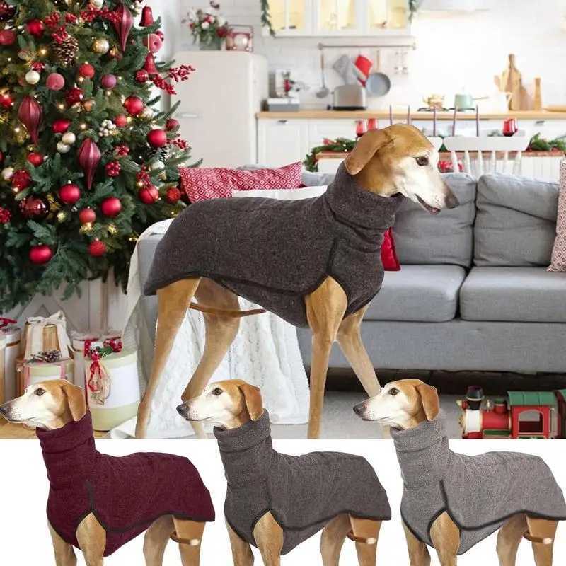 Winter warm Whippet Vest Italian Greyhoundes Clothes Turtleneck Dog Clothes Soft Fleece Clothes Coat Outfit For Medium Large dogW251017