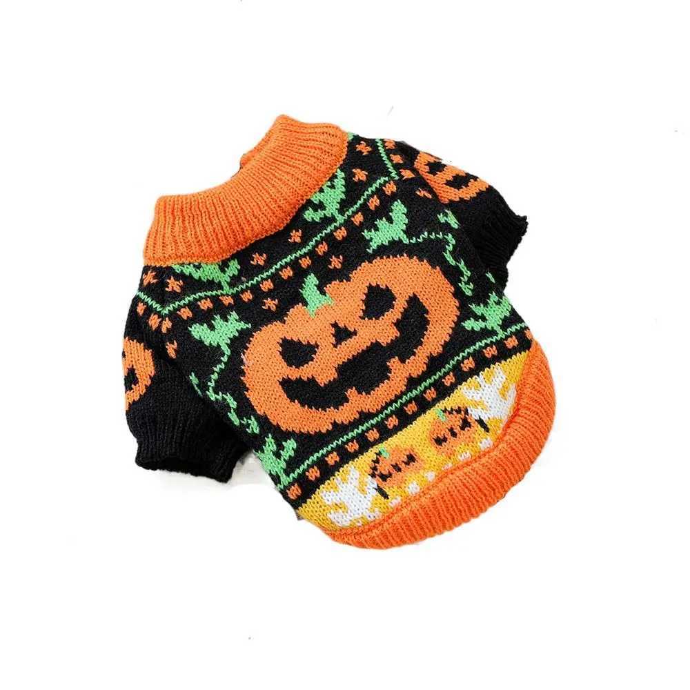 Turtleneck Design Halloween Dog Sweater Pumpkin Costume Soft Pumpkin Pet Sweater Comfortable Warm Dog Knitwear Pet ClothingW251017