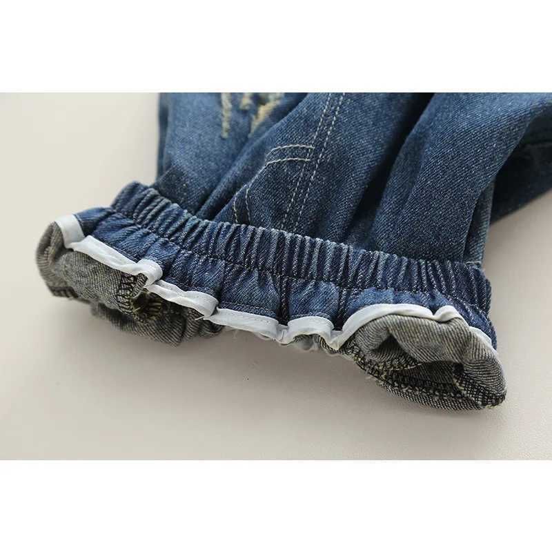 Fashion Kids spring autumn jeans Korean style ripped long pants for boys childrens autumn casual Denim pantsT251017