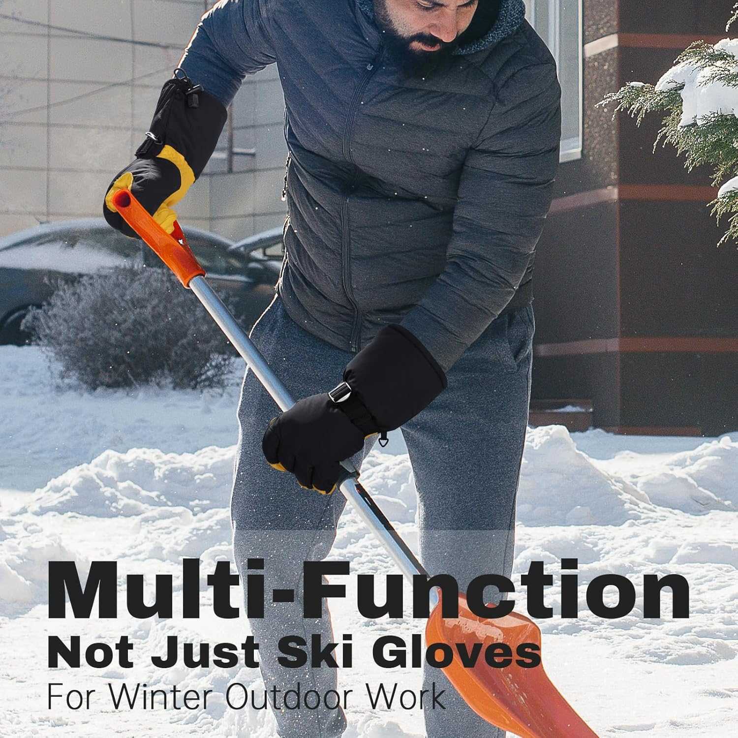 Winter Gloves Snow Mittens Thermal for Shoveling Snowboarding Snowmobiling Skiing for Men Women Z251017