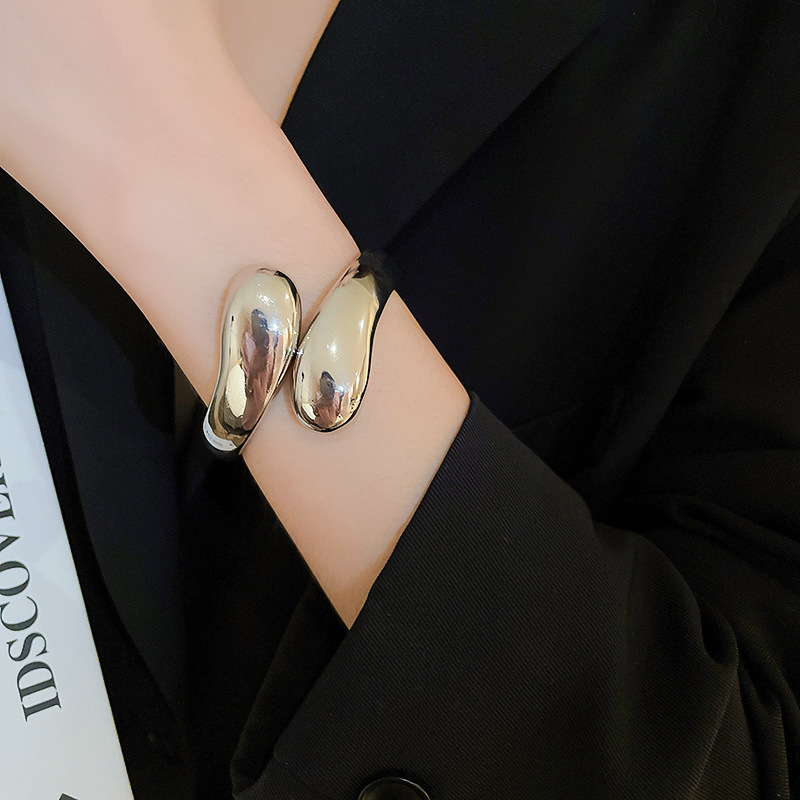 Adjustable Metal Open Niche Minimalist Cool Style Bracelet Simple High-end Feel Women's Jewelry