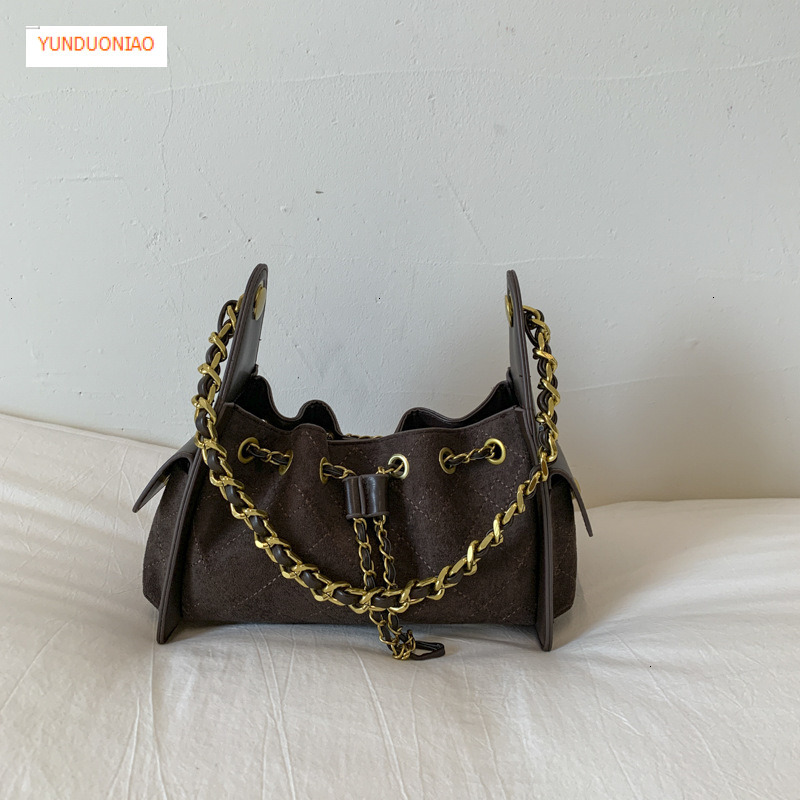 New minimalist style designer bag with suede texture luxury handbag underarm bag new fashionable women's crossbody bag